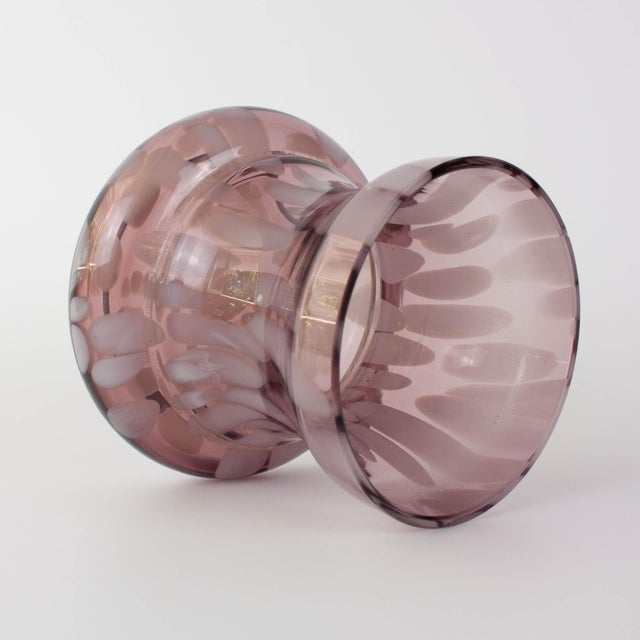 Vintage Portuguese Amethyst Art Glass Vase, 1960s For Sale - Image 14 of 16