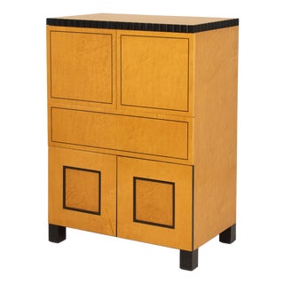 Richard Bloch Birds Eye Maple Cabinet For Sale