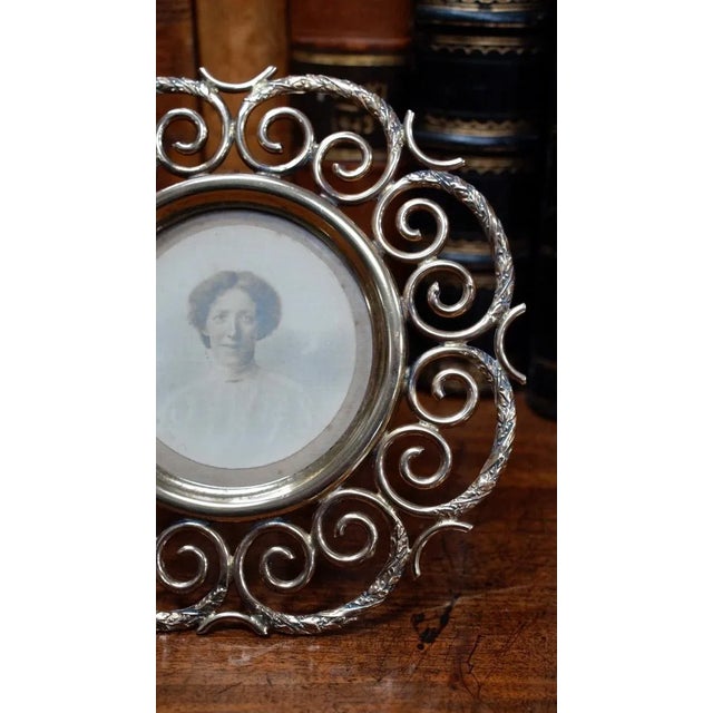 Antique Victorian English Brass Ring Photos Frames, Set of 2 For Sale - Image 6 of 13