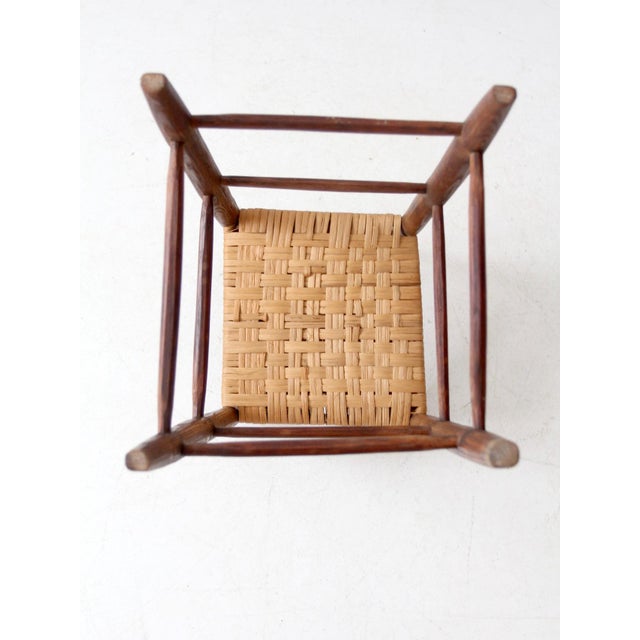 Antique Child's Chair With Woven Seat For Sale - Image 13 of 14