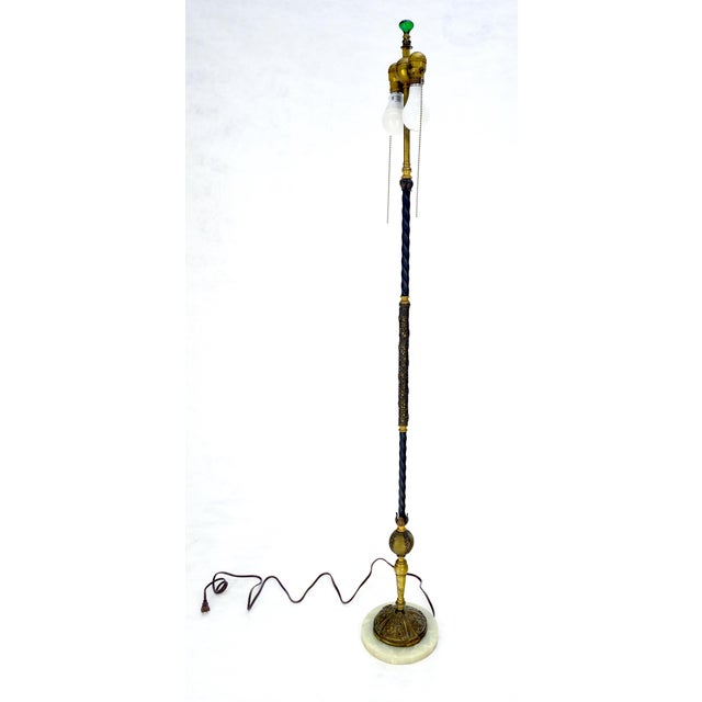 Early 20th Century Very Fine Art Deco Style c1920s Onyx Base Floor Lamp For Sale - Image 5 of 18