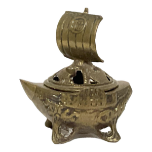 Japanese Bronze Incense Burner - Sailing Ship - Vintage