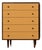 Mid Century Style Walnut Highboy For Sale