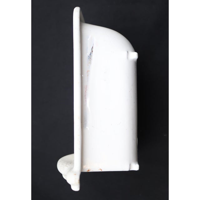 Antique Enameled Cast Iron Arched Bathtub Recessed Soap Dish For Sale - Image 4 of 7