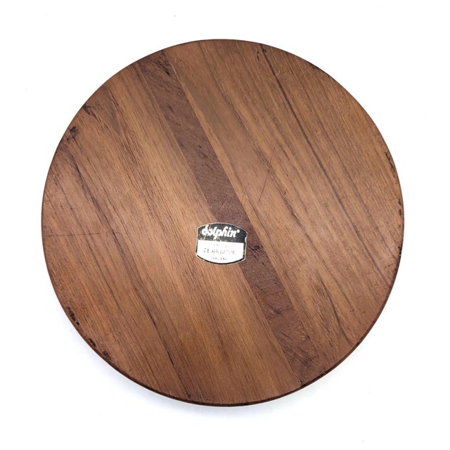 1970s Teak Wood Partitioned Snack Bowl For Sale - Image 10 of 11