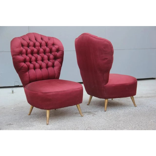 Set of Mid-Century Italian Armchairs from ISA Bergamo, 1950s For Sale - Image 6 of 13