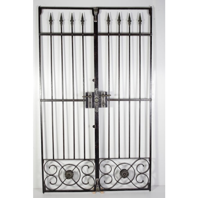 Antique Iron Wrought Double Doors, 1880s For Sale - Image 14 of 14