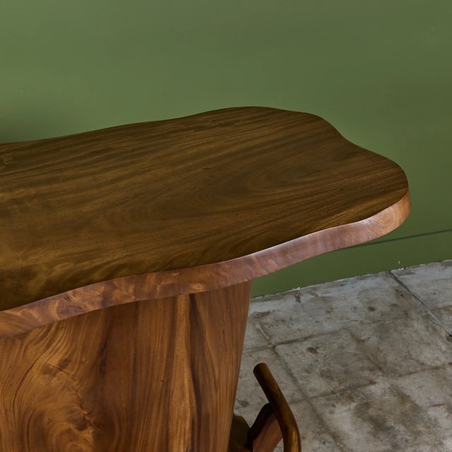 Studio Craft Live Edge Walnut Bar For Sale - Image 13 of 18