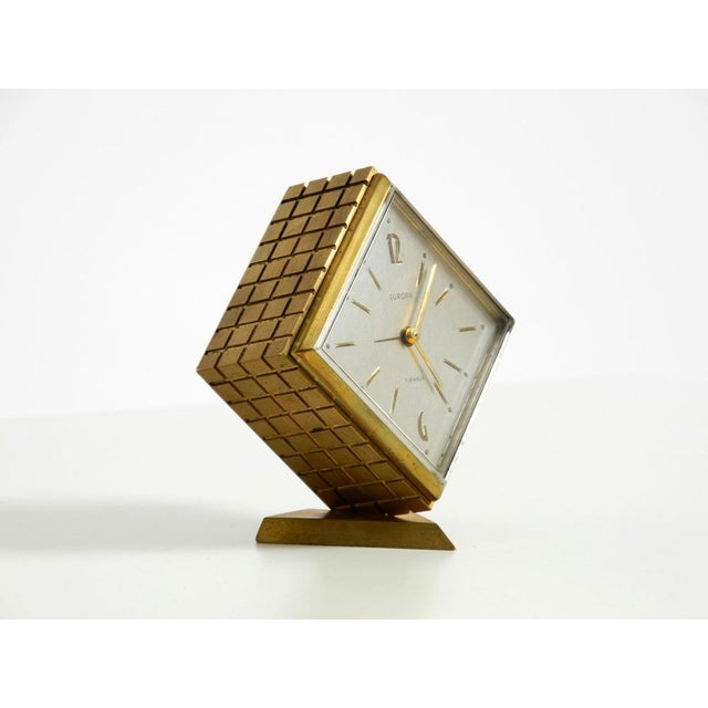Small Mechanical Brass Alarm Clock from Europa, 1960s For Sale - Image 4 of 18