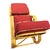 1950s 1950s Mid-Century 4-Strand 3/4 Reverse Pretzel Rattan Lounge Chair W/ Matching Ottoman For Sale - Image 5 of 9