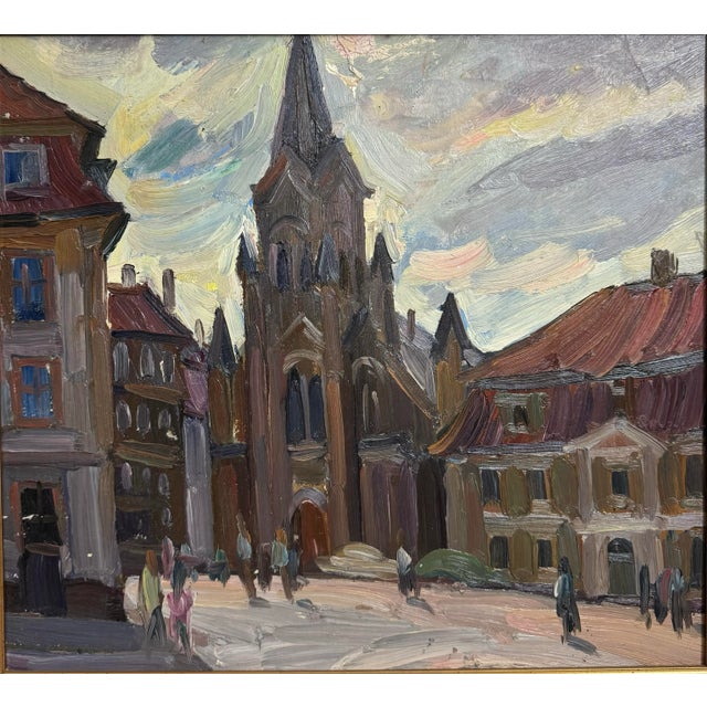 Gachegov, Church in Riga (Latvia), Russian Painting, 1961 For Sale - Image 4 of 12
