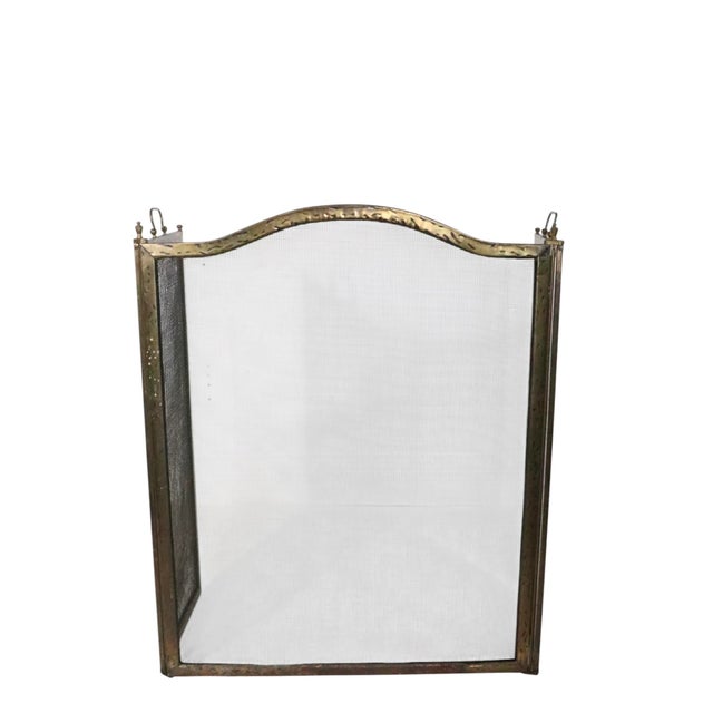 Vintage Arts and Crafts Three Fold Fireplace Screen Spark Guard For Sale In New York - Image 6 of 13