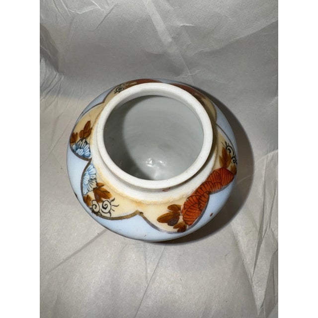Antique Blue Satsuma Japanese Porcelain Vase or Jar For Sale In Los Angeles - Image 6 of 6