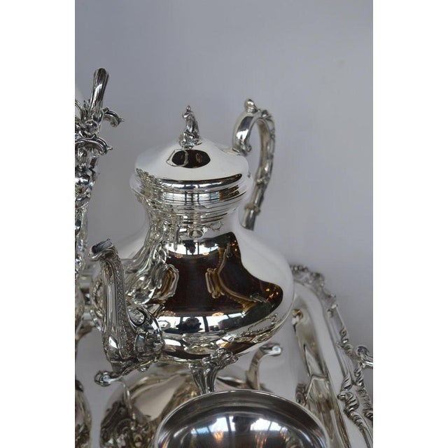 Silver 19th Century Peruvian Sterling Silver Tea & Coffee Service With Tray - 7 pcs For Sale - Image 8 of 15