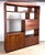 Mid Century Danish Modern Style Walnut Wall Unit / Bookcase / Writing Desk / Cabinet For Sale - Image 9 of 12