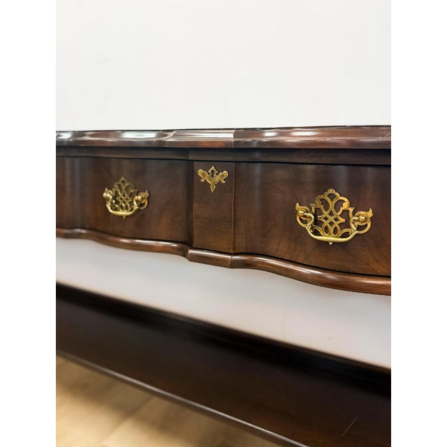 Vintage Console Table Harden Traditional Brass Pulls Hall Entry Table Sofa Table For Sale In Tampa - Image 6 of 14