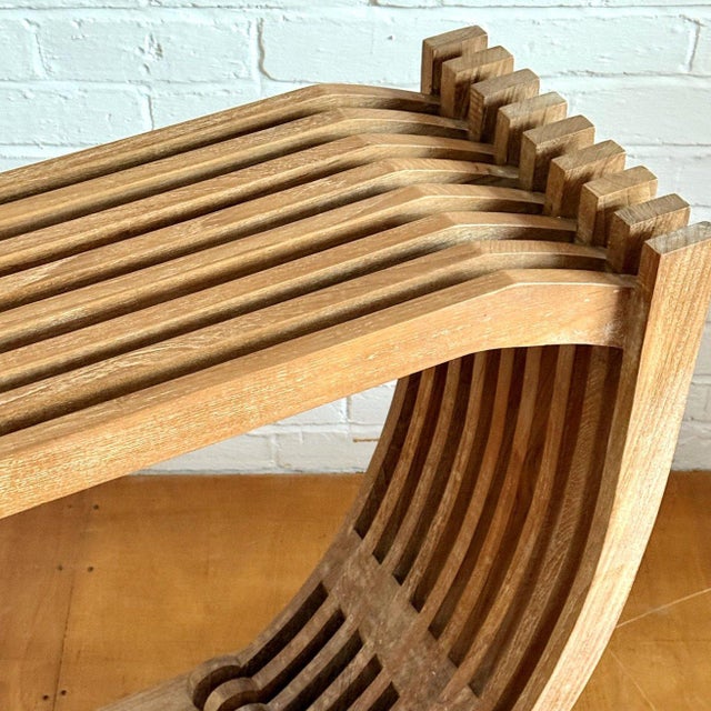 Brown Cerused Ash Fluted Console Table For Sale - Image 8 of 9