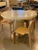 Mid-Century Modern Round Travertine and Rattan Dining Table, Italy, 1970's For Sale - Image 3 of 10