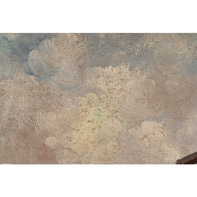B. Ciappa, Animated European City Square with Carriage and Figures, Oil on Panel For Sale - Image 4 of 15