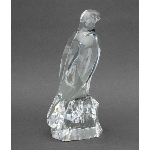 Late 20th Century Baccarat Crystal Falcon Sculpture For Sale - Image 5 of 11