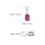 Minimalist Cushion Cut Natural Red Ruby Bezel Set Solitaire Pendant in Sterling Silver For Sale - Image 10 of 12