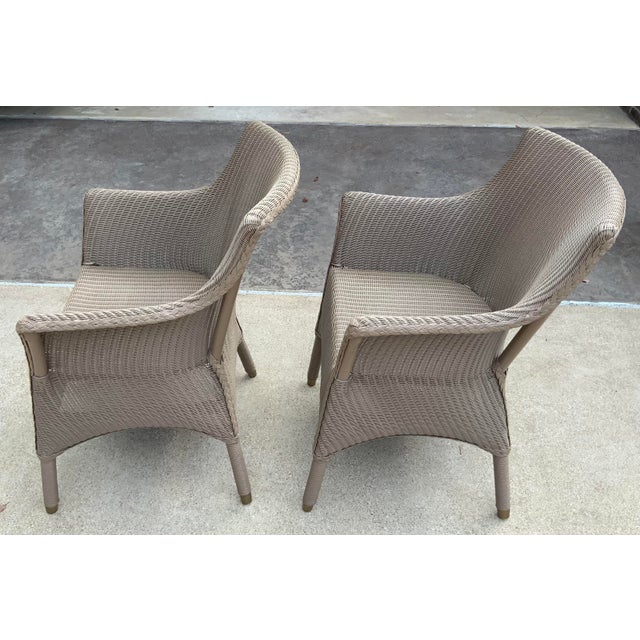 Vintage Lloyd Loom Wicker Arm Chairs - a Pair | Chairish