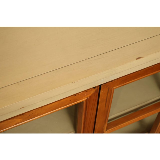 Pier 1 Imports Painted Farmhouse Style Two Tone Media Console For Sale - Image 12 of 18
