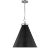 Chapman & Myers by Visual Comfort Studio Wellfleet Large Cone Pendant, Midnight Black & Polished Nickel For Sale