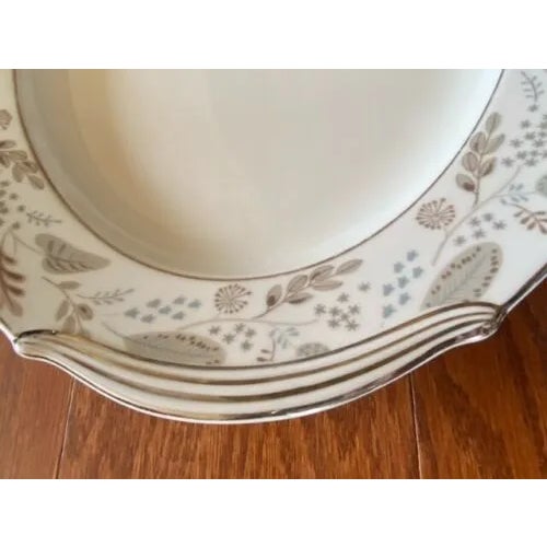 Ceramic Vintage 1960s Noritake Doranne Very Large Oval Serving Platter For Sale - Image 7 of 10