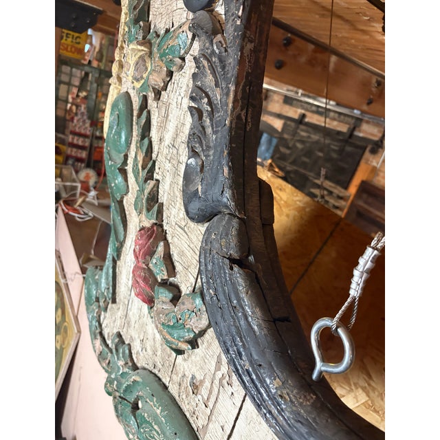 Wood Cw Parker Style Dragon Carousel Chariot Panel For Sale - Image 7 of 12