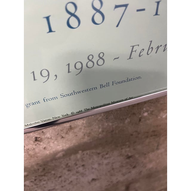 1980's Georgia O'Keeffe "Music, Pink and Blue No. 2", Original Exhibition Framed Poster. For Sale In Miami - Image 6 of 16