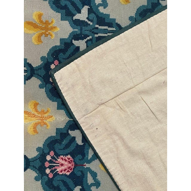 Rug & Kilim Antique Aubusson French Tapestry With Vibrant Floral Lattice Design - Rug & Kilim For Sale - Image 4 of 5