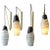 Mid-Century Czech Black and White Hand Painted Glass Wall Lamps, Set of 4 For Sale - Image 11 of 11