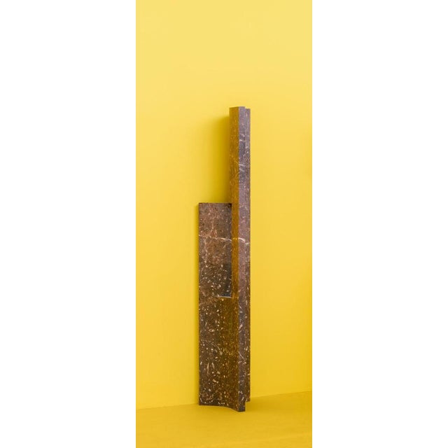 Eólica large sculpture in jurassic fossil stone by nerinea. Dimensions: w 33 x d 29 x h 178 cm. Materials: natural stone...