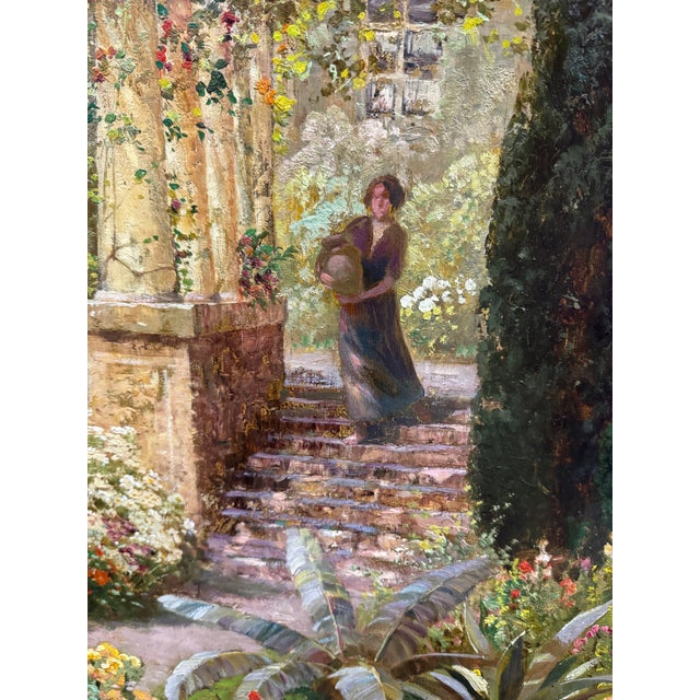 Post Impressionist Lago Maggiore, Italy, by Alois Arnegger, Oil on Canvas, Ca. 1925 For Sale - Image 3 of 5