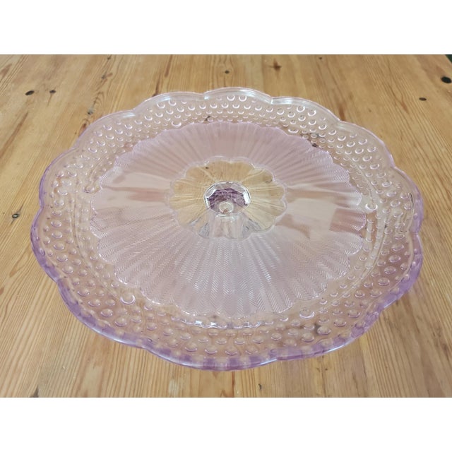 Glass Mid 20th Century Gorham Crystal Cake Plate For Sale - Image 7 of 9