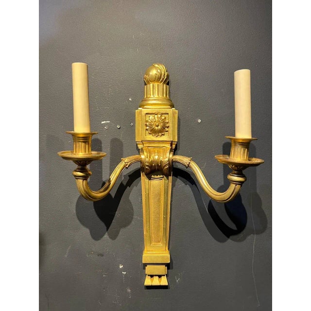 1900 - 1909 Pair of 1900s Large Caldwell Sconces For Sale - Image 5 of 7