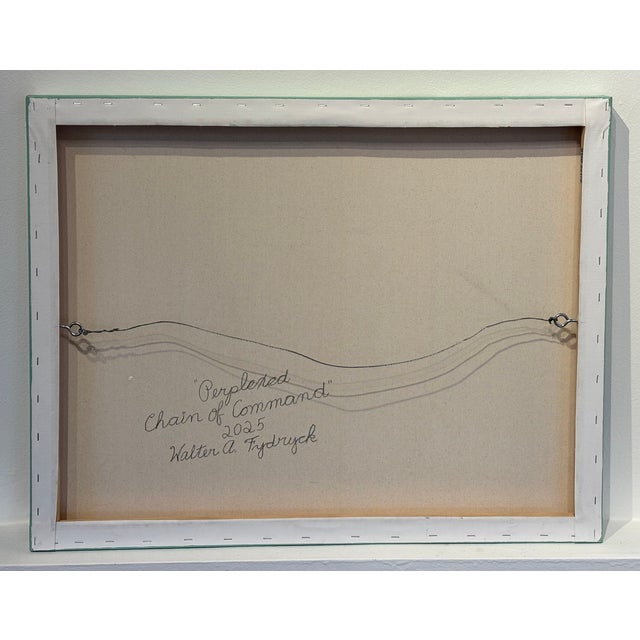 Walter Fydryck Untitled Perplexed Chain of Command 2025 Acrylic on Canvas 24 x 30 in "I am presenting a conceptual...