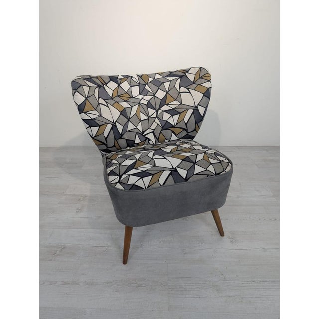 Vintage Cocktail Chair in Fabric For Sale - Image 4 of 15