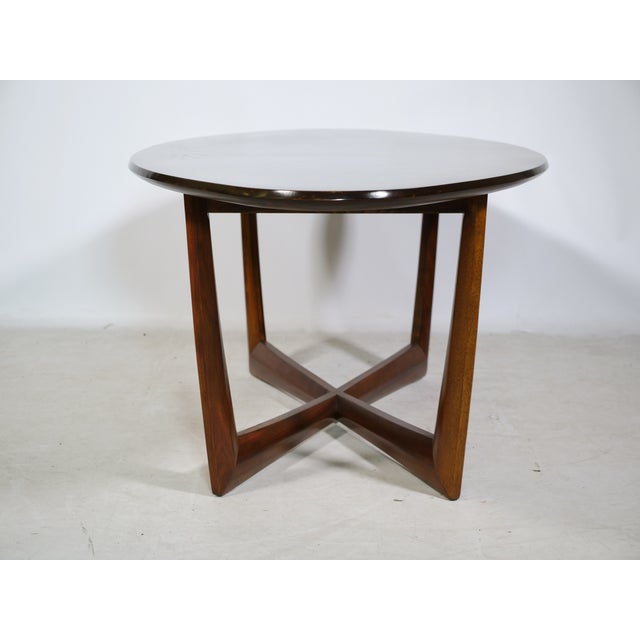 Mid-Century Oval Coffee Table in Walnut from Kondor Möbel, 1960s For Sale - Image 4 of 8