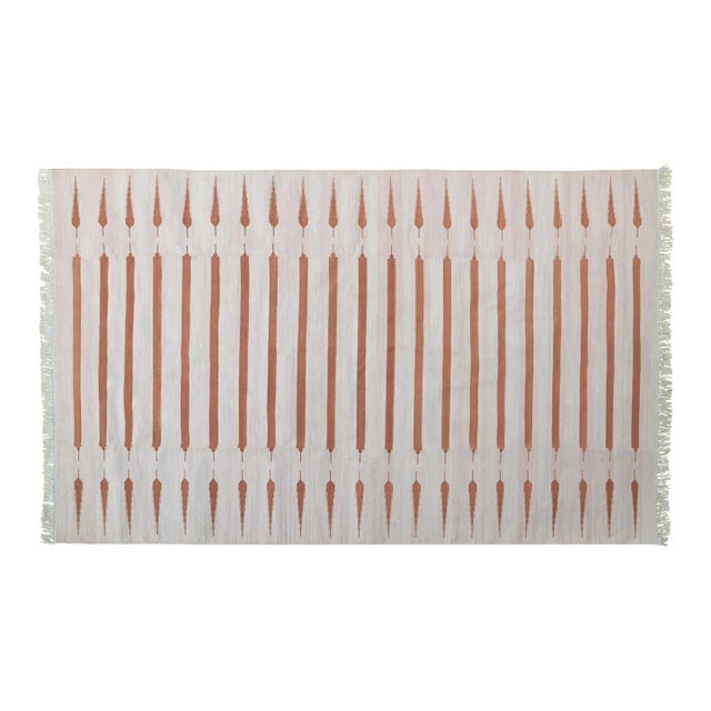 Amritsar Rug, 9' x 12', Pink and Terra Cotta For Sale