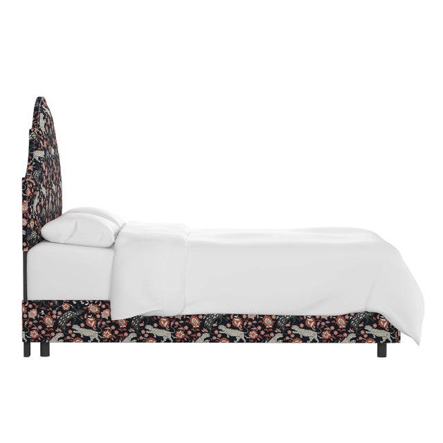 Spritely Home Halsted Bed in Coral Navy Leopard, California King For Sale - Image 4 of 6