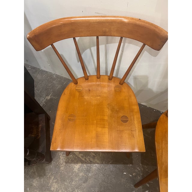 Wood Set of 4 Paul McCobb Planner Group Side Chairs For Sale - Image 7 of 8