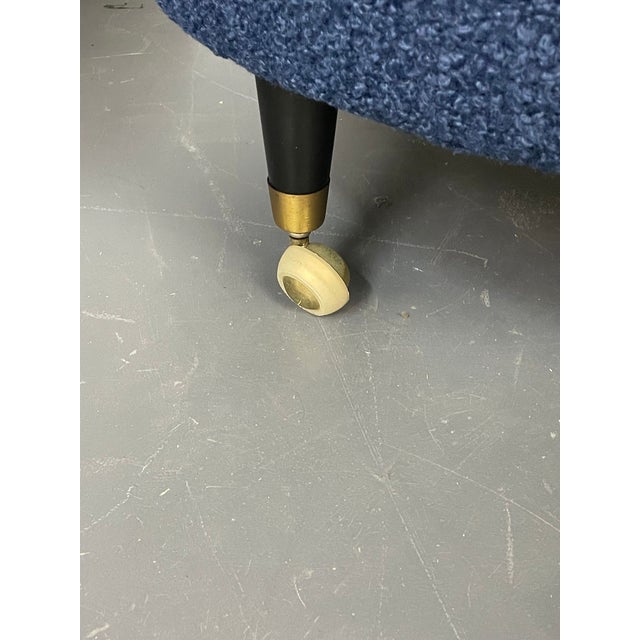 Pair of Mid-Century Rolling Swivel Lounge / Slipper Chairs, Baughman Style For Sale - Image 10 of 17