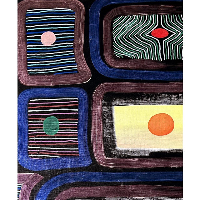 Contemporary Max Manning “Untitled (CVS275)” Contemporary Blue, Purple, & Red Geometric Abstract Painting, 2024 For Sale - Image 3 of 8