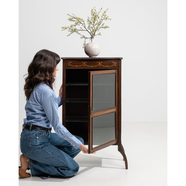 19th Century Edwardian Vitrine Cabinet For Sale - Image 14 of 16