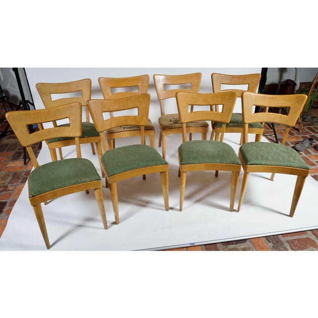 Vintage Heywood Wakefield "Dog Bone" Dining Chairs Set of 8 For Sale In Miami - Image 6 of 9