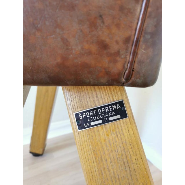Vintage Leather Gym Pommel Horse, 1960s For Sale - Image 9 of 18