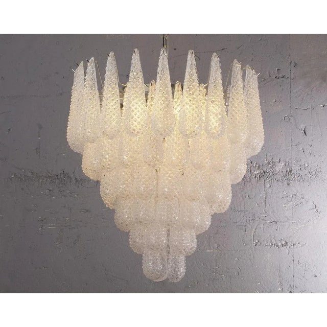 1990s Large Murano Glass & Crystal Color Suspension Chandelier, Italy, 1990s For Sale - Image 5 of 12