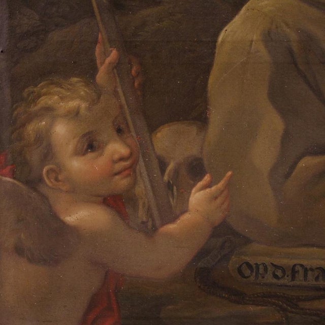 Italian School, Saint Francis of Assisi, 1770, Oil on Canvas For Sale - Image 9 of 11